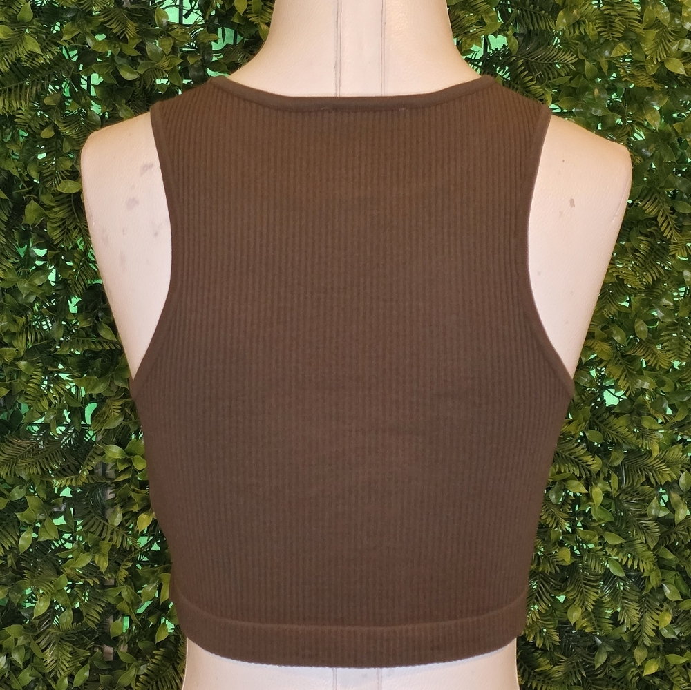 Mod Ref, Bown Sleeveless Ribbed Top - Picture 2 of 3